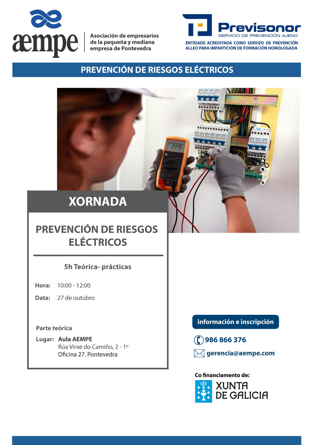 cartel prevencion de riesgos electricos